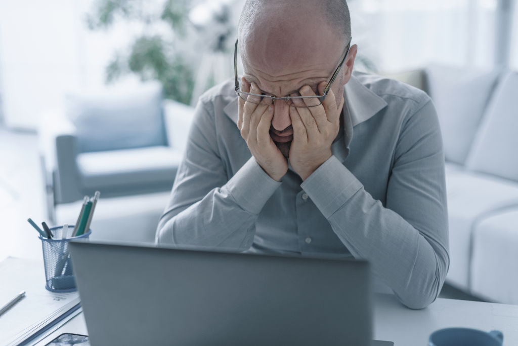 Frustrated marketer looking at poor campaign performance